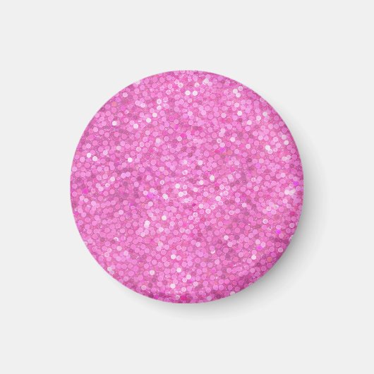 Roze Lovertjes Glans Magneet (Voorkant)