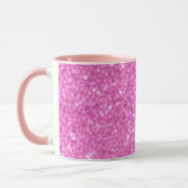 Roze Lovertjes Glans Mok (Links)