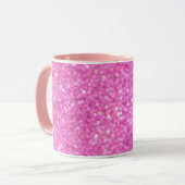 Roze Lovertjes Glans Mok (Voorkant links)