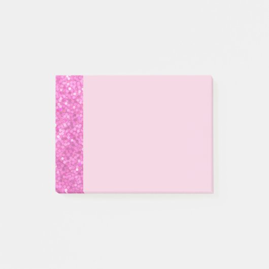 Roze Lovertjes Glans Post-it® Notes (Voorkant)