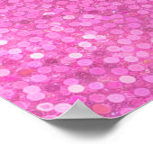 Roze Lovertjes Glans Poster (Hoek)