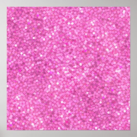 Roze Lovertjes Glans Poster (Voorkant)
