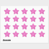 Roze Lovertjes Glans Ster Sticker (Vel)