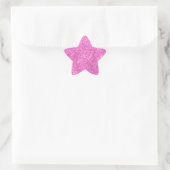 Roze Lovertjes Glans Ster Sticker (Tas)