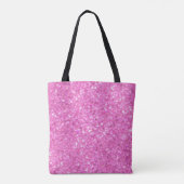 Roze Lovertjes Glans Tote Bag (Achterkant)