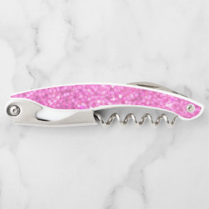 Roze Lovertjes Glitters Kurkentrekker