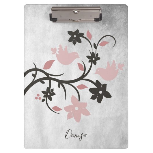 Roze Lovevogels, aangepast klembord (Voorkant)