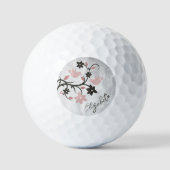 Roze Lovevogels Aangepaste Golf Balls Golfballen (Voorkant)