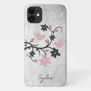 Roze Lovevogels Aangepaste Hoesje-Mate iPhone Case
