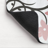 Roze Lovevogels Aangepaste Muismat (Hoek)