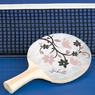 Roze Lovevogels Aangepaste pingpongpeddel Tafeltennisbatje
