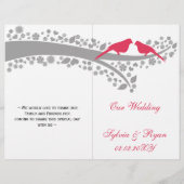 roze lovevogels gevouwen Weddenschap (Voorkant)