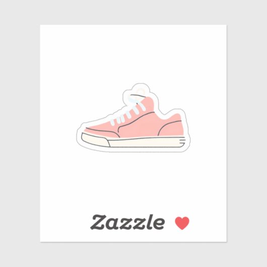Roze Low-top Sneaker Sticker (Vel)