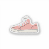 Roze Low-top Sneaker Sticker (Voorkant)