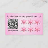 Roze Loyalty Business Card met Bubbels Visitekaartje (Achterkant)