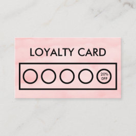 Roze Loyalty-Kaart Visitekaartje