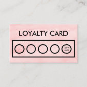 Roze Loyalty-Kaart Visitekaartje (Voorkant)