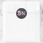 Roze LPN verpleegkundige gunst sticker / envelop a (Tas)