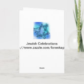 Roze L'Shanah Tovah Apple Kaart (Achterkant)