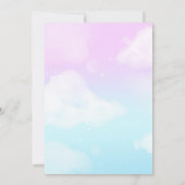 Roze lucht Cloud Nine Baby Shower Uitnodiging (Achterkant)