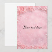 Roze lucht met wolken kaart (Voorkant / Achterkant)