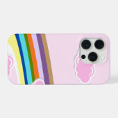 roze lucht regenboog iPhone hoesje (Achterkant horizontaal)