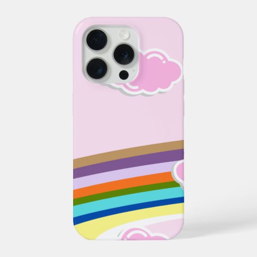 roze lucht regenboog iPhone hoesje (Achterkant)