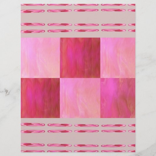 Roze lucht tegels bulk scrapbookpapier pagina's flyer (Voorkant)