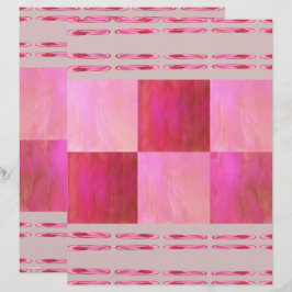 Roze lucht tegels scrapbookpapier 2-zijdige pagina