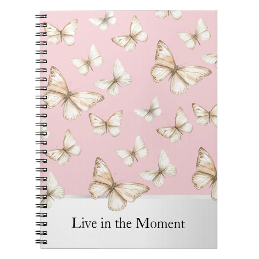 Roze Lucht & Vlinders Notitieboek (Voorkant)