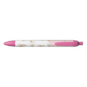 Roze Lucht & Vlinders Zwarte Inkt Pen (Achterkant)