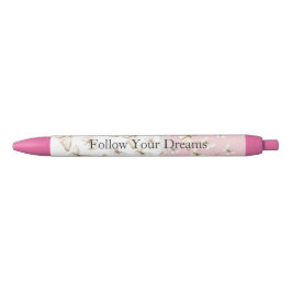 Roze Lucht & Vlinders Zwarte Inkt Pen