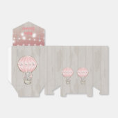 Roze luchtballon Baby shower Fa Bedankdoosjes (Uitgevouwen)