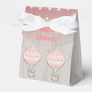 Roze luchtballon Baby shower Fa Bedankdoosjes