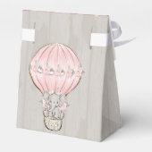 Roze luchtballon Baby shower Fa Bedankdoosjes (Achterkant)