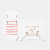 Roze luchtballon baby shower goudglitter bedankdoosjes (Uitgevouwen)