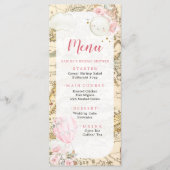 Roze luchtballon is niet ze schattige verjaardag menu (Voorkant)