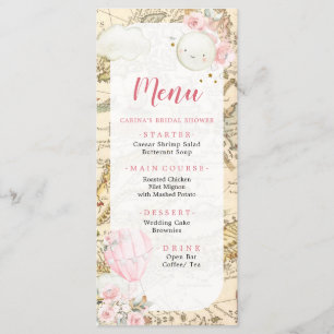 Roze luchtballon is niet ze schattige verjaardag menu