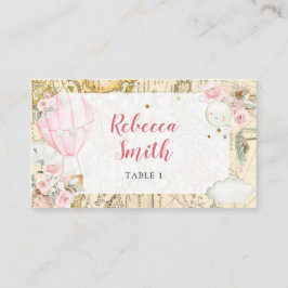 Roze luchtballon is niet ze schattige verjaardag plaatskaartje