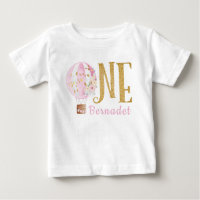 Roze luchtballon van 1 januari Baby T-Shirt