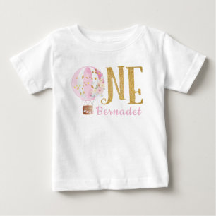 Roze luchtballon van 1 januari Baby T-Shirt
