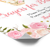 Roze luchtballongebeugels voor Baby showers Poster (Hoek)