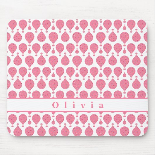 Roze luchtballonnen muismat (Voorkant)