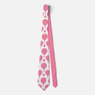 Roze luchtballonnen stropdas