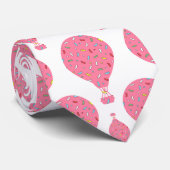 Roze luchtballonnen stropdas (Opgerold)