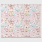  roze luchtballonnen voor Chic Hot Air Cadeaupapier (Vlak)