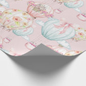  roze luchtballonnen voor Chic Hot Air Cadeaupapier (Hoek)