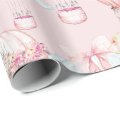  roze luchtballonnen voor Chic Hot Air Cadeaupapier (Rol Hoek)