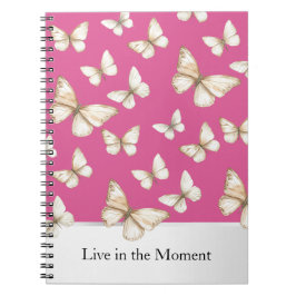 Roze luchten en vlinders notitieboek