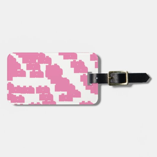 roze lucky 888 bagagelabel (Voorkant horizontaal)